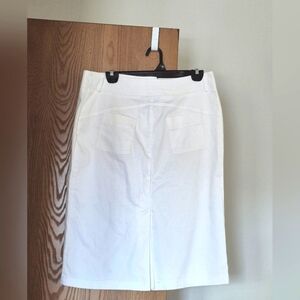 Leslie Fay White Midi Women's Skirt Size:8
